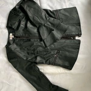 BELLE | Faux Black Leather Jacket